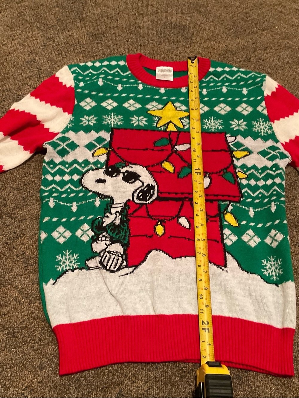 Snoopy Holiday Christmas Sweater - Men women szM PEANUTS unisex NWOT